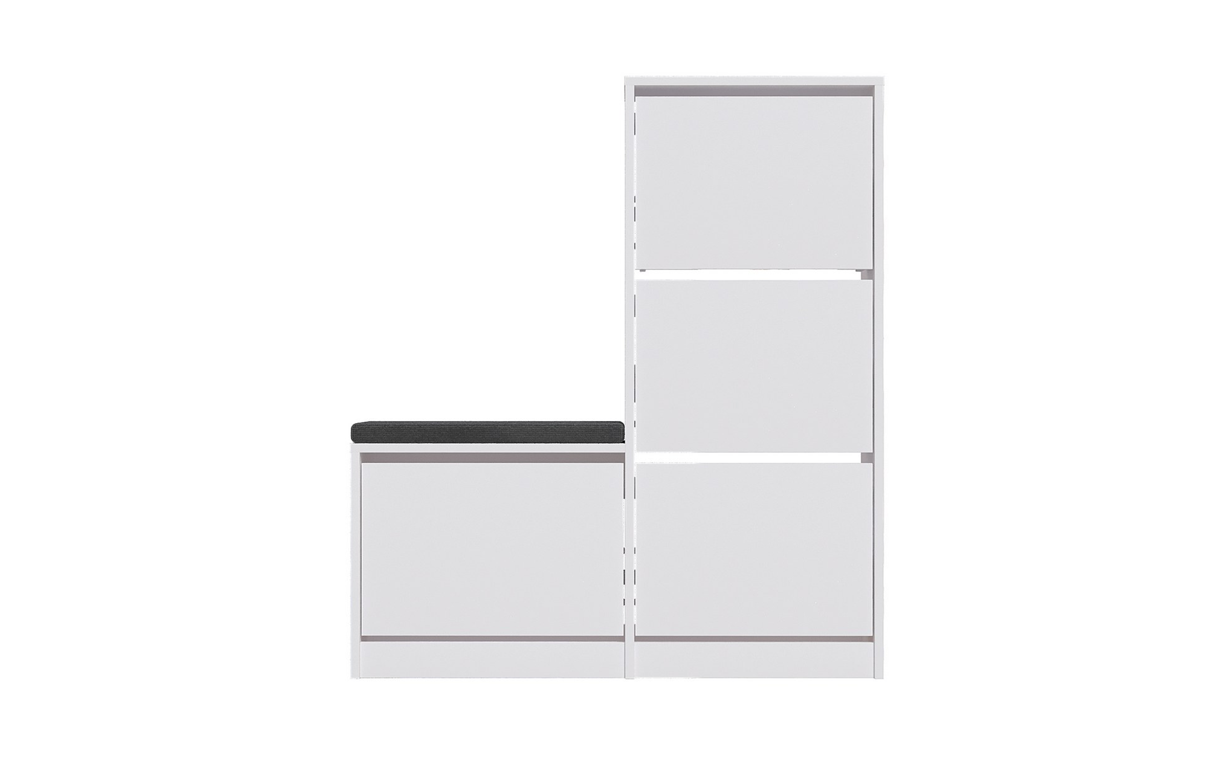 Shoe bench cabinet Desio, white  4